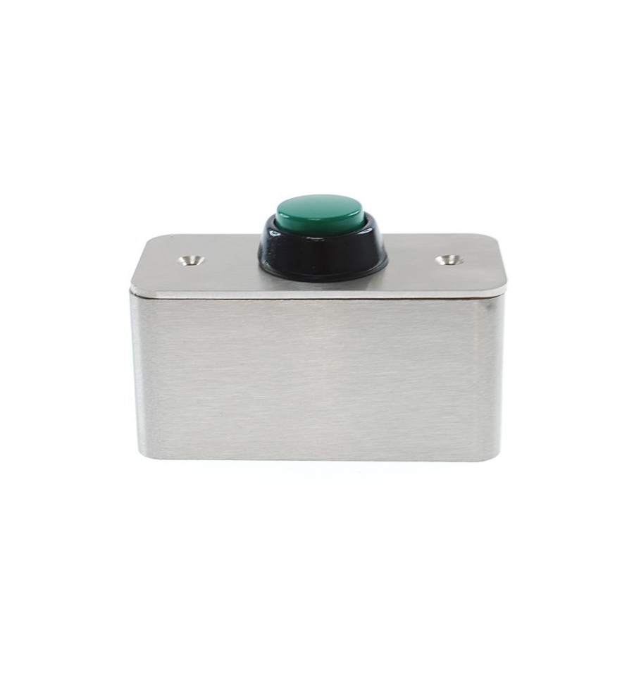 External Push Button Heavy Duty Steel with Green Push Button