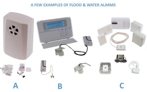 Examples of Water & Flood Alarms