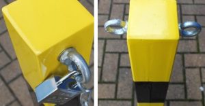 100P Bollard Eyelets for use with Chain