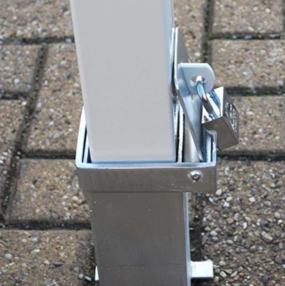 Padlock on 100P Removable Parking Post