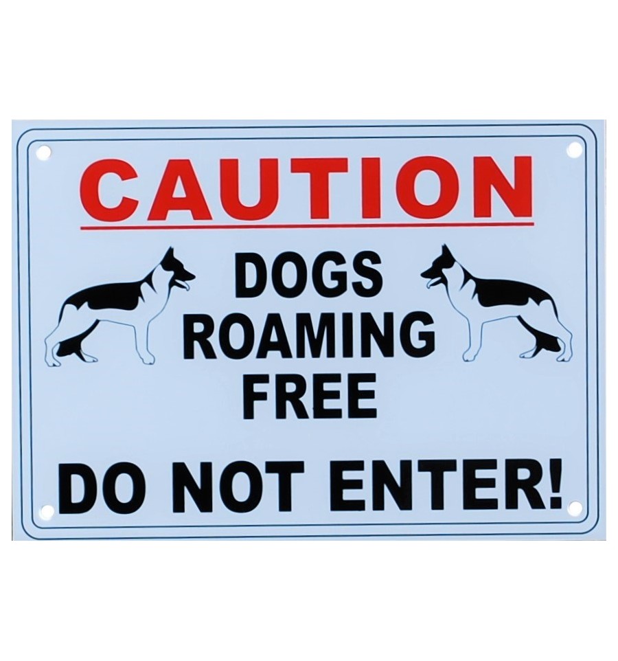 Dog Roaming Free Sign