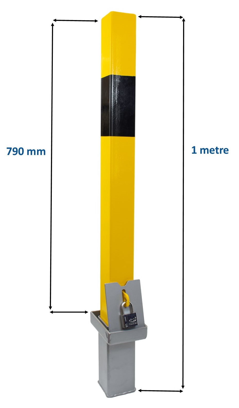 790R Yellow Removable Security Bollard