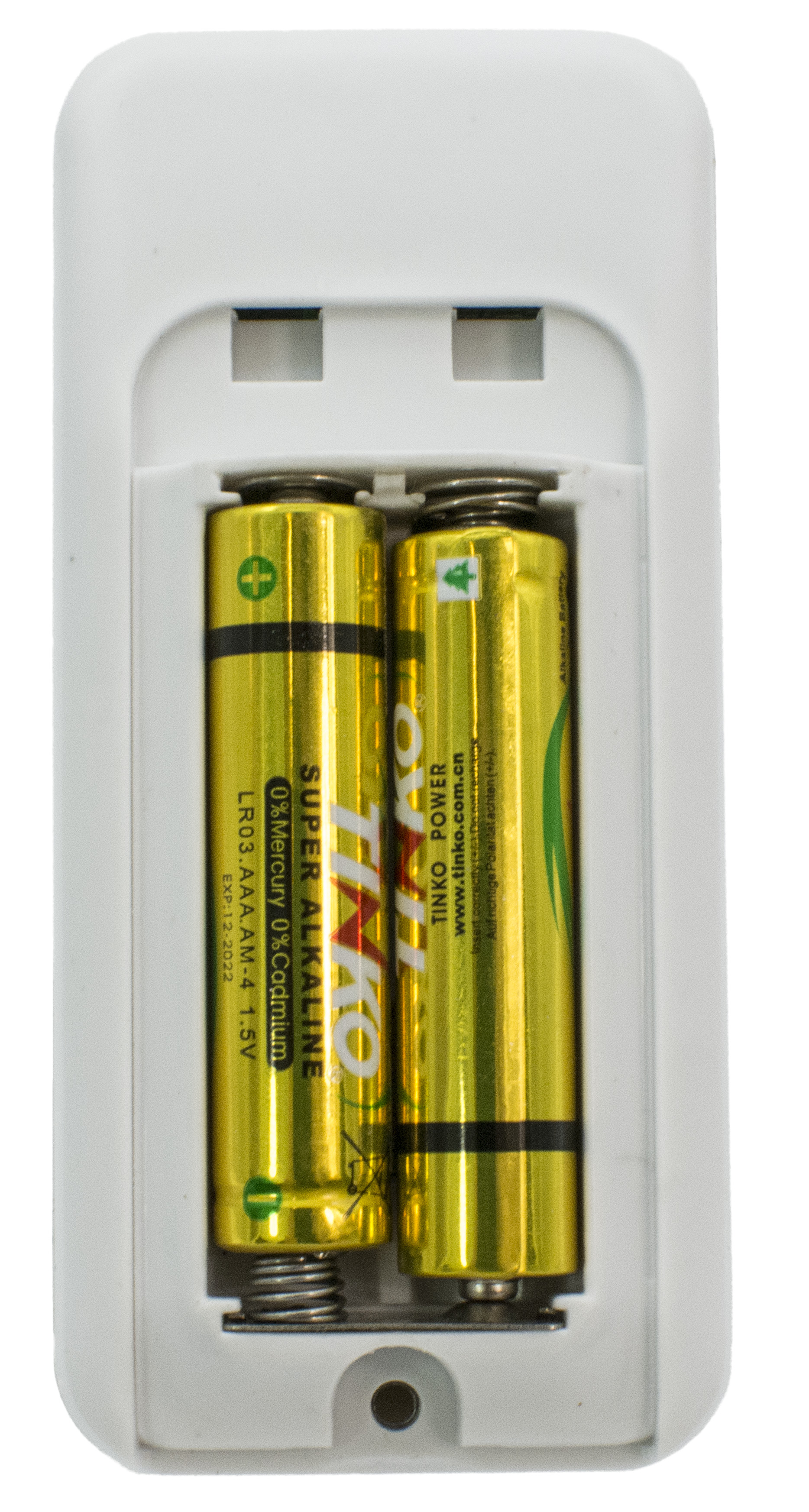 2 x AAA Batteries.