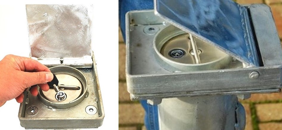 Hinged Top for the TP-200 Stainless Steel Security Post